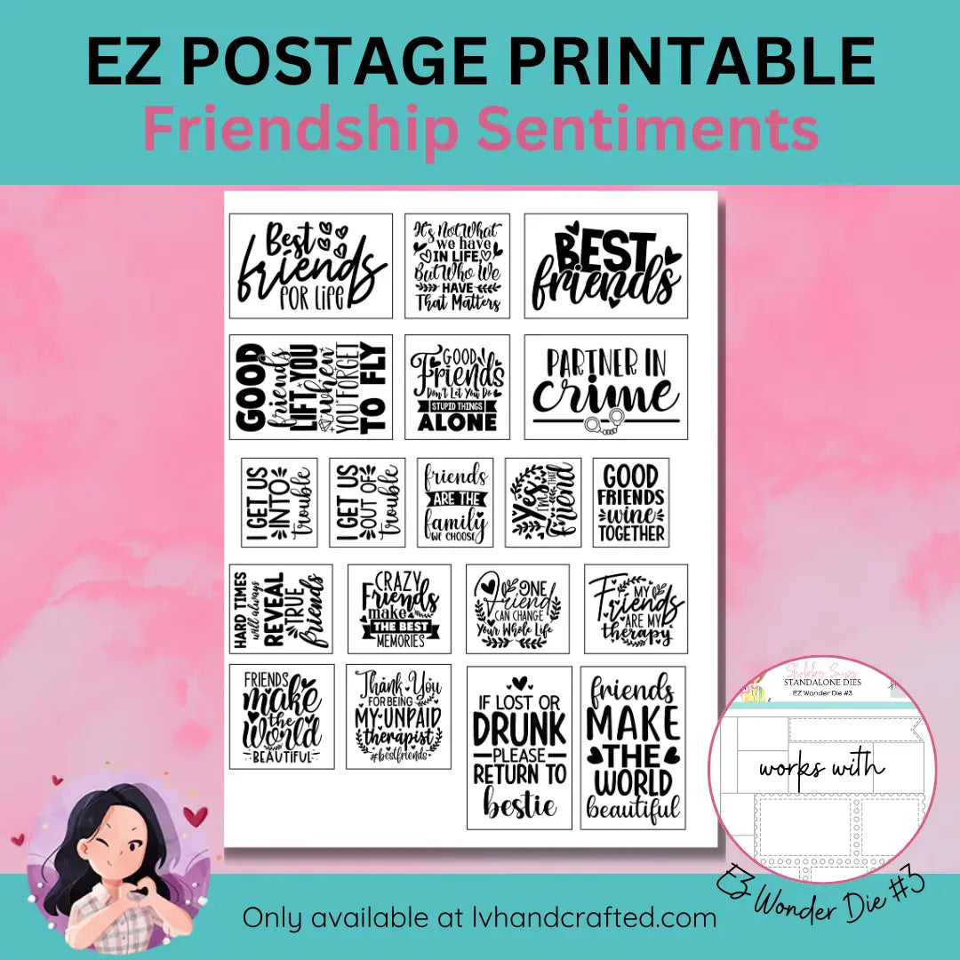 EZ Postage Printable: Friendship Sentiments