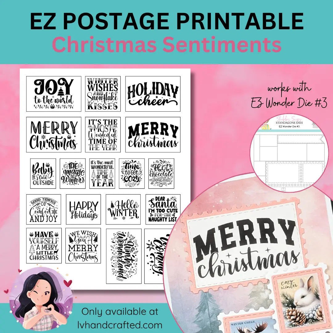 EZ Postage Printable: Christmas Sentiments
