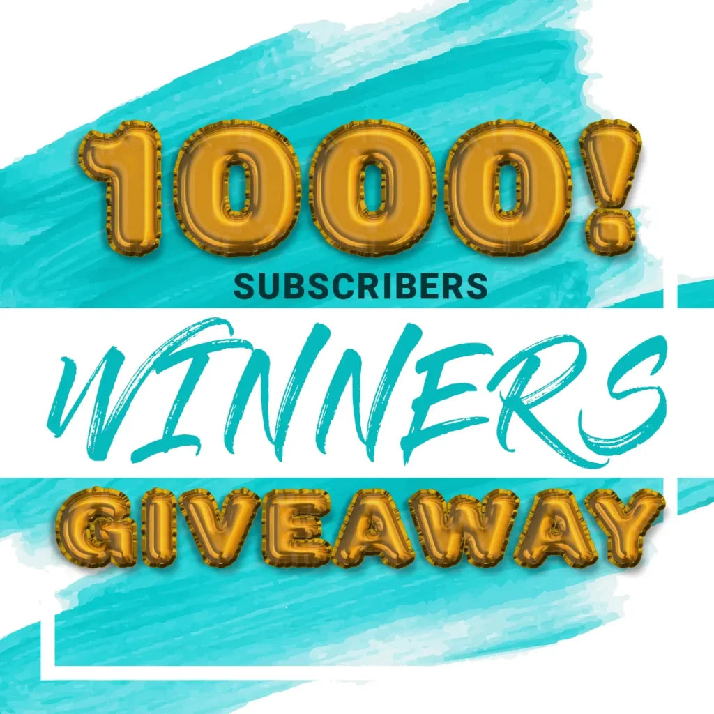 Giveaway! I Just Hit 1,000 YouTube Subscribers!