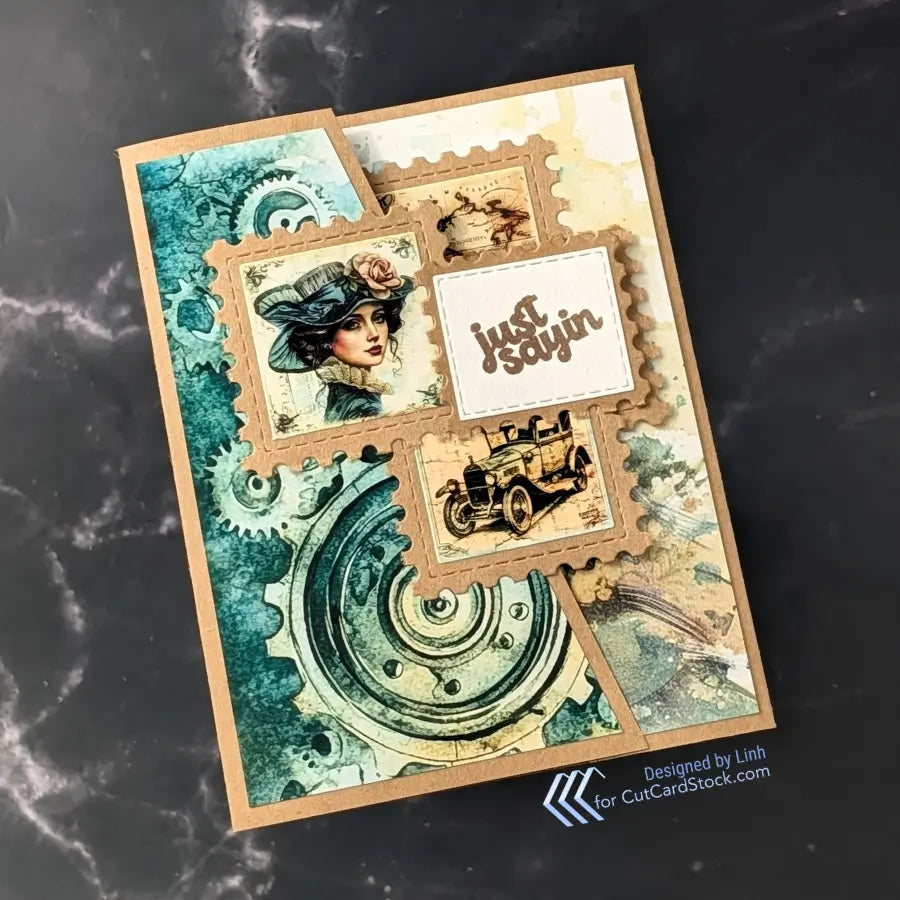 EZ Postage Printable: Steampunk Gears