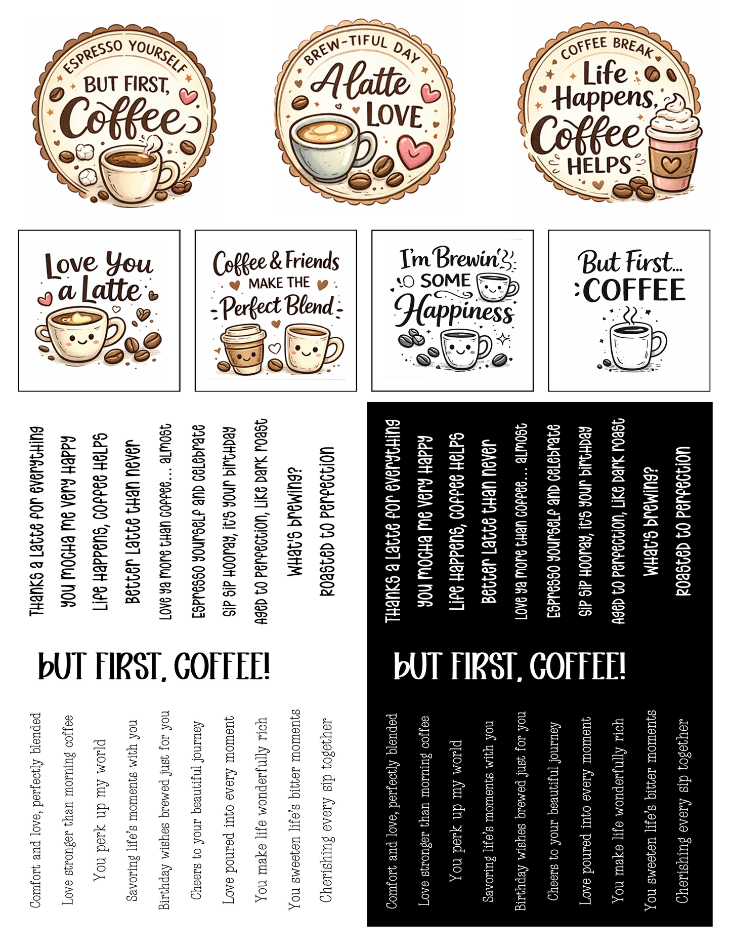 EZ Cardmaking Kit: Coffee Cups