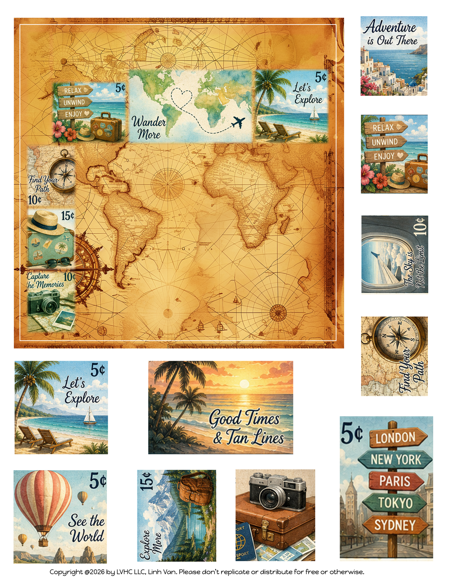 EZ Postage Printable: Adventure