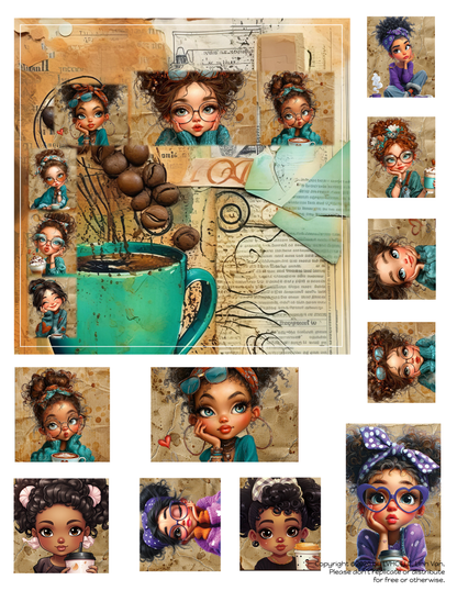 EZ Postage Printable: Coffee Girls