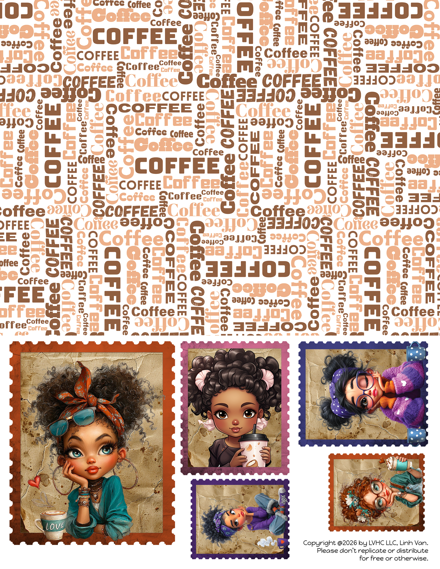 EZ Postage Printable: Coffee Girls