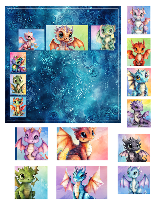 EZ Postage Printable: Cute Dragon