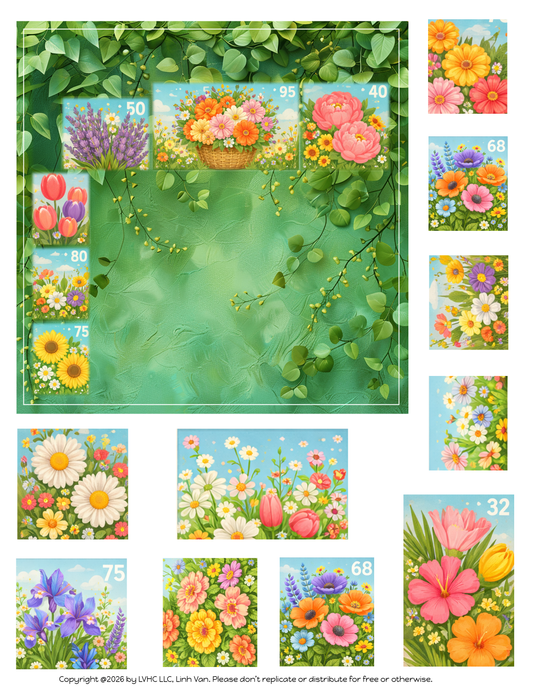 EZ Postage Printable: Spring Florals