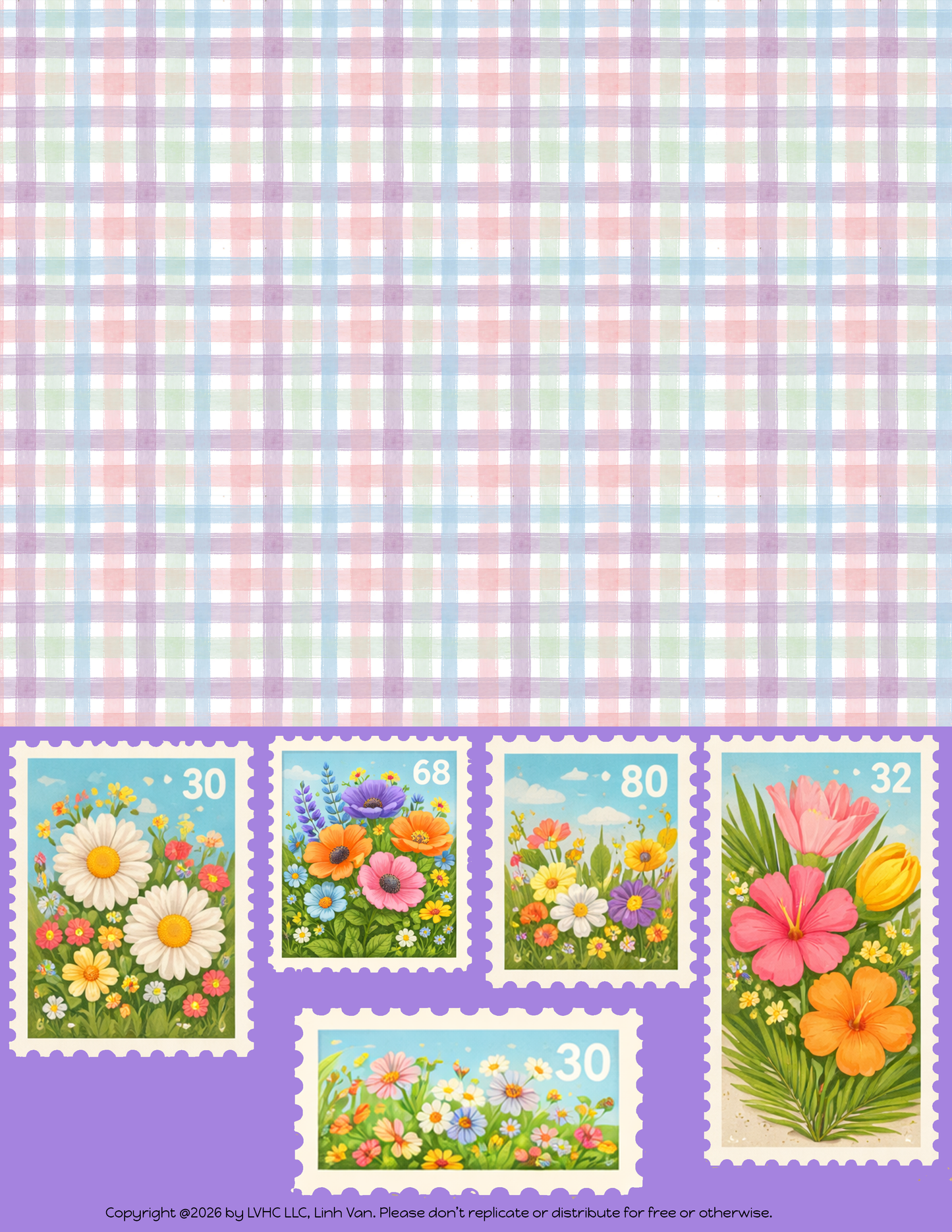 EZ Postage Printable: Spring Florals