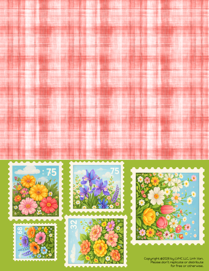 EZ Postage Printable: Spring Florals
