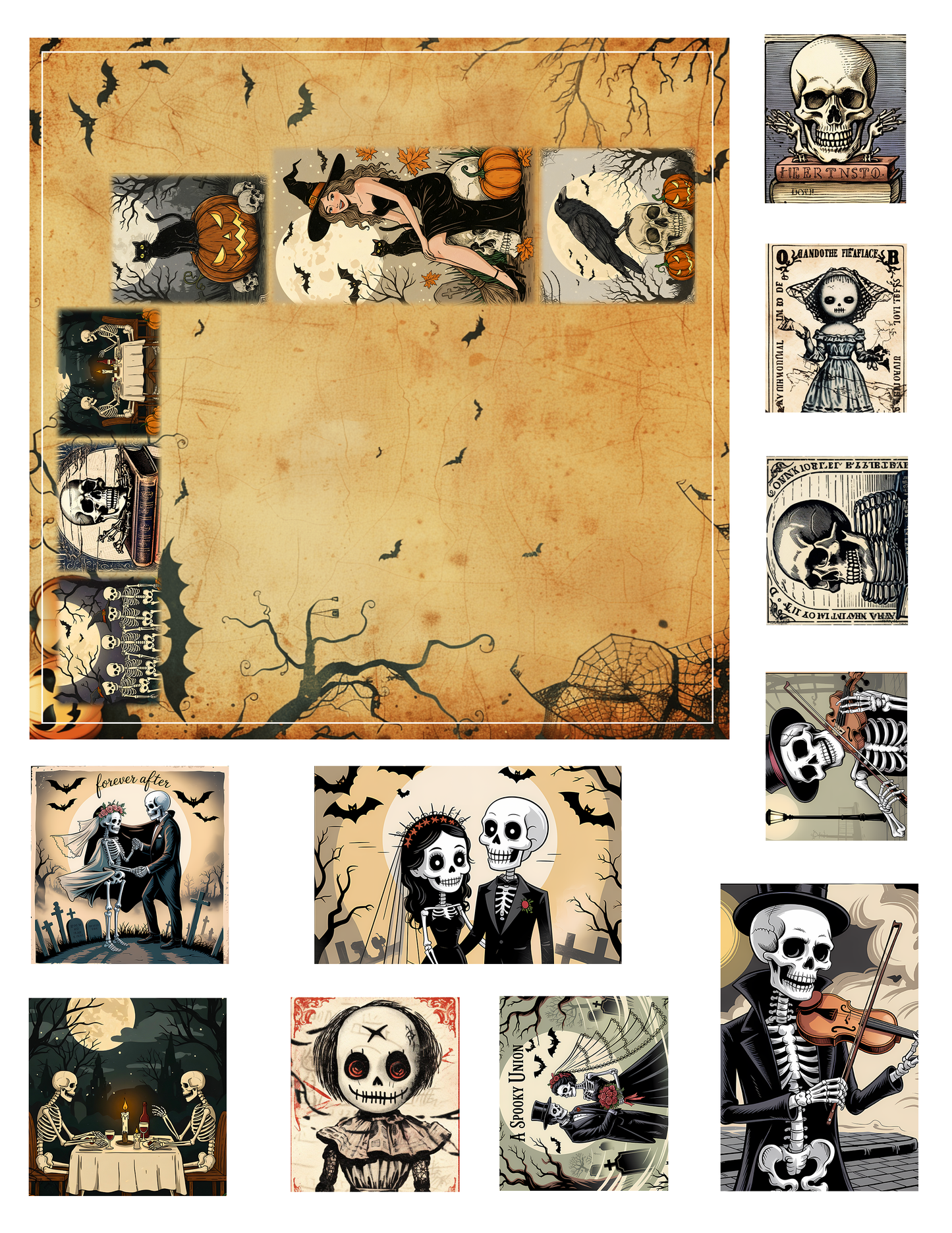 EZ Postage Printable: Skelly Halloween