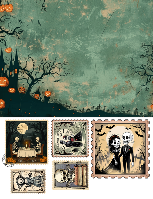 EZ Postage Printable: Skelly Halloween