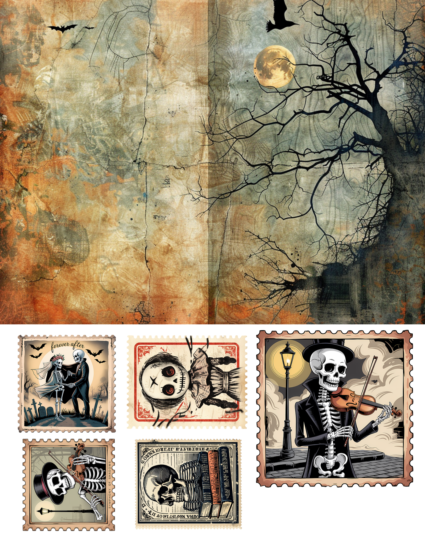 EZ Postage Printable: Skelly Halloween
