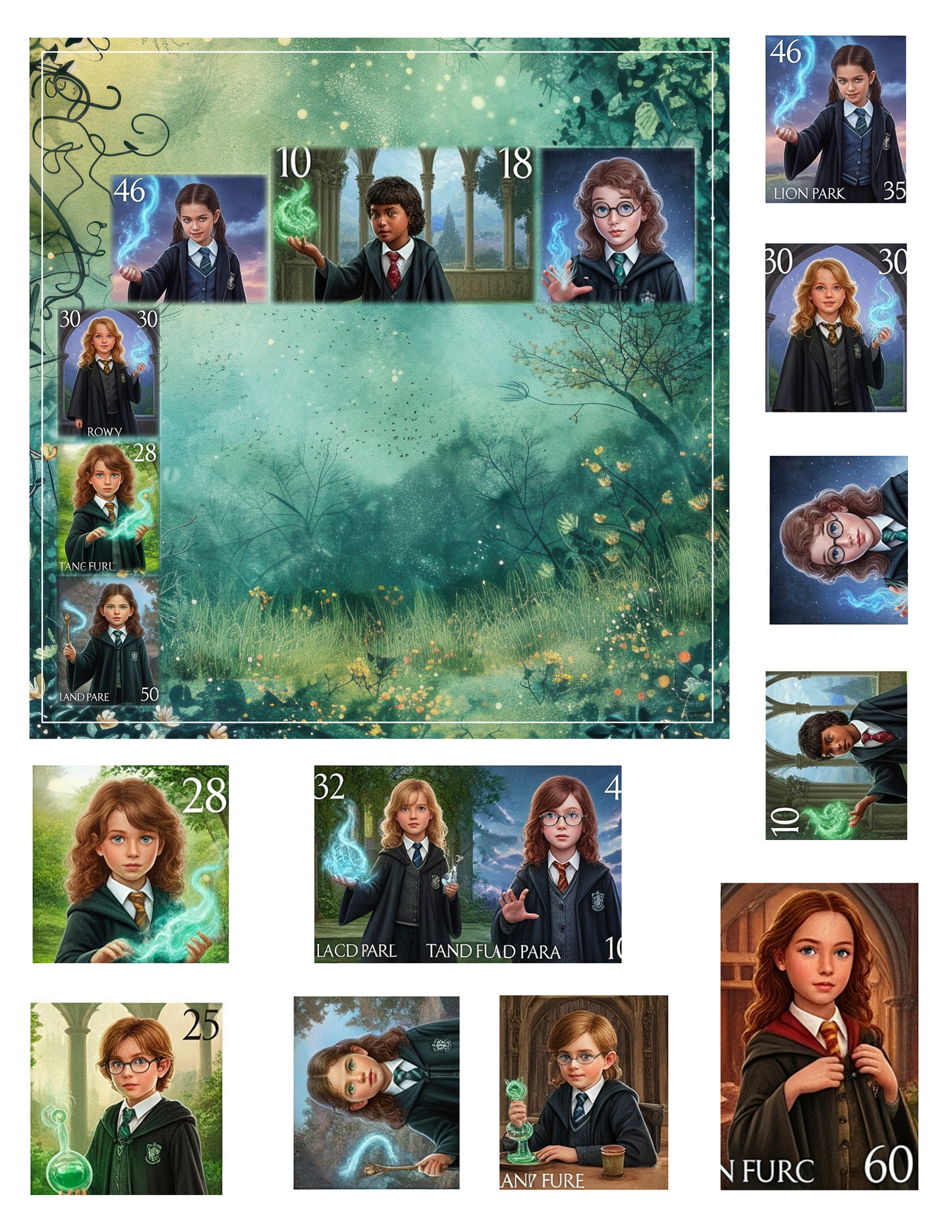 EZ Postage Printable: Wiz Kids Forest