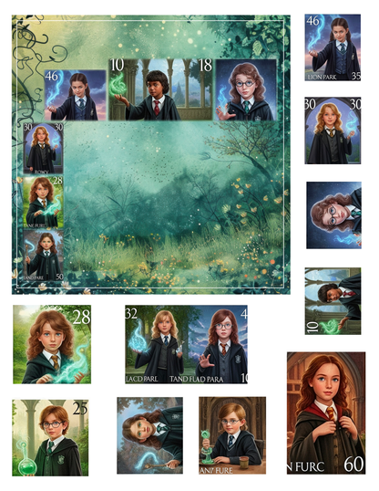 EZ Postage Printable: Wiz Kids Forest