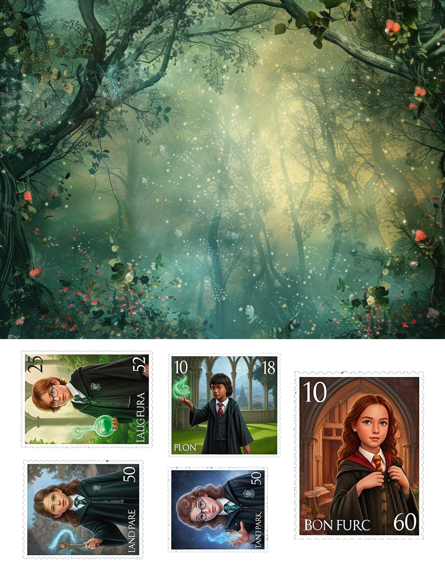 EZ Postage Printable: Wiz Kids Forest