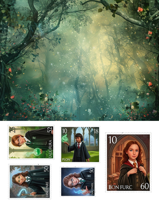 EZ Postage Printable: Wiz Kids Forest
