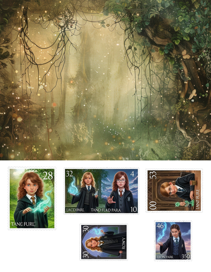 EZ Postage Printable: Wiz Kids Forest