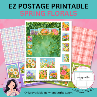 EZ Postage Printable: Spring Florals