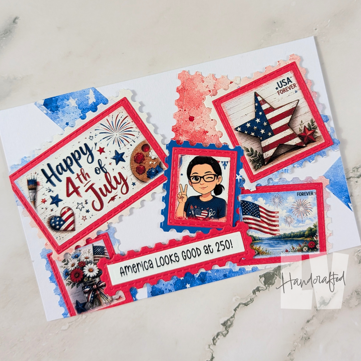 EZ Postage Commemorative Sheet - Fourth of July