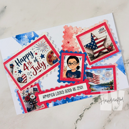 EZ Postage Commemorative Sheet - Fourth of July