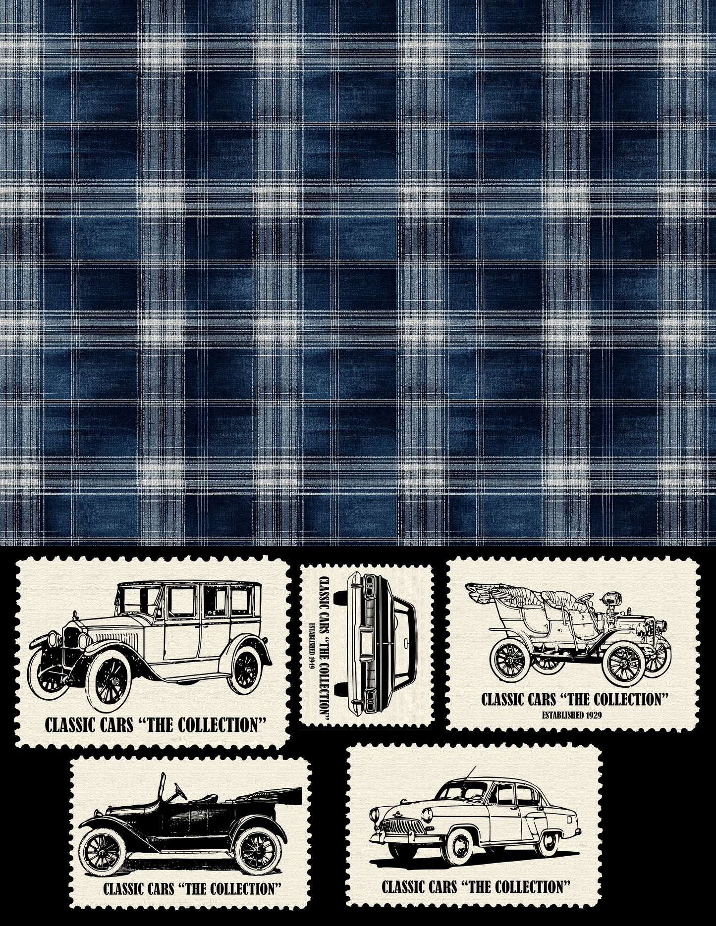 EZ Postage Printable: Vintage Cars