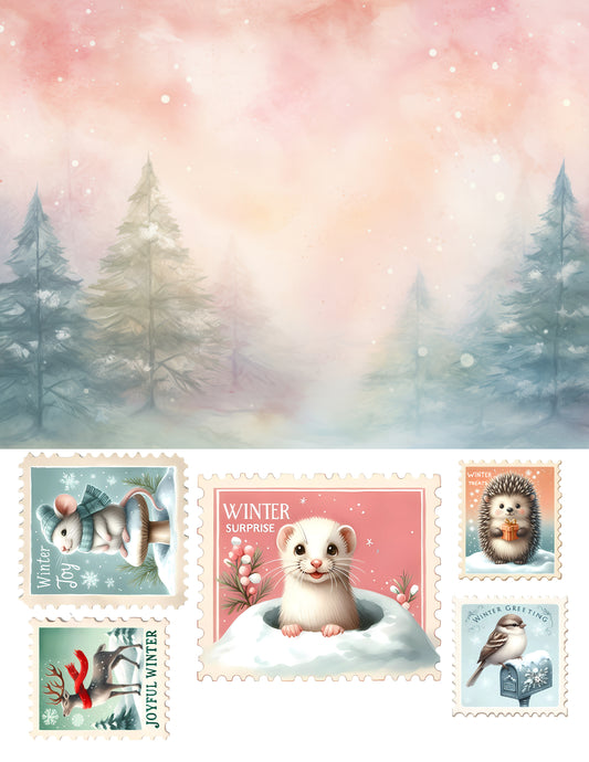 EZ Postage Printable: Winter Critters