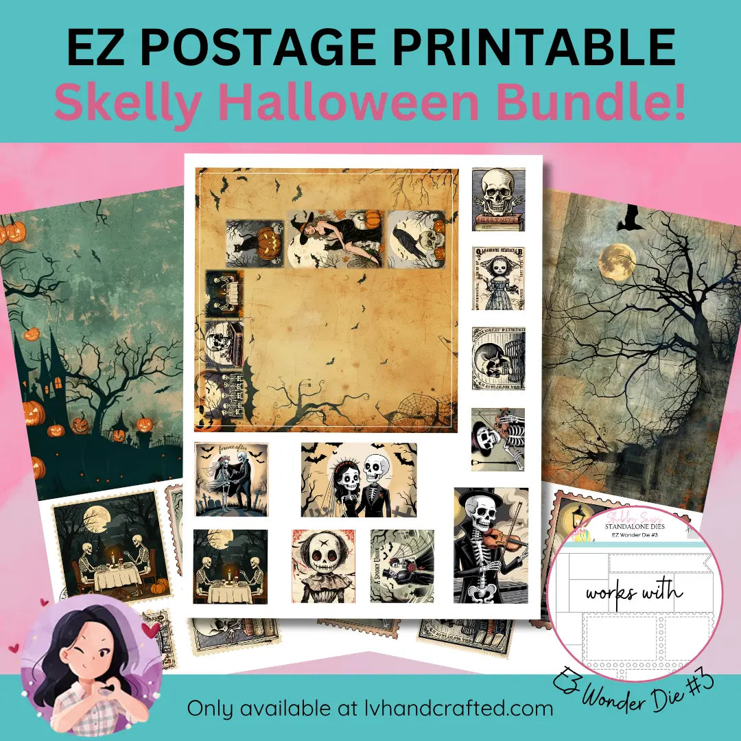 EZ Postage Printable: Skelly Halloween