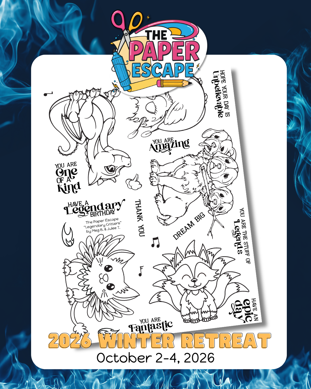 "Legendary Critters" 6x8 Stamp