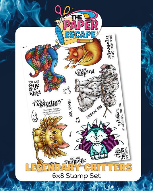 "Legendary Critters" 6x8 Stamp